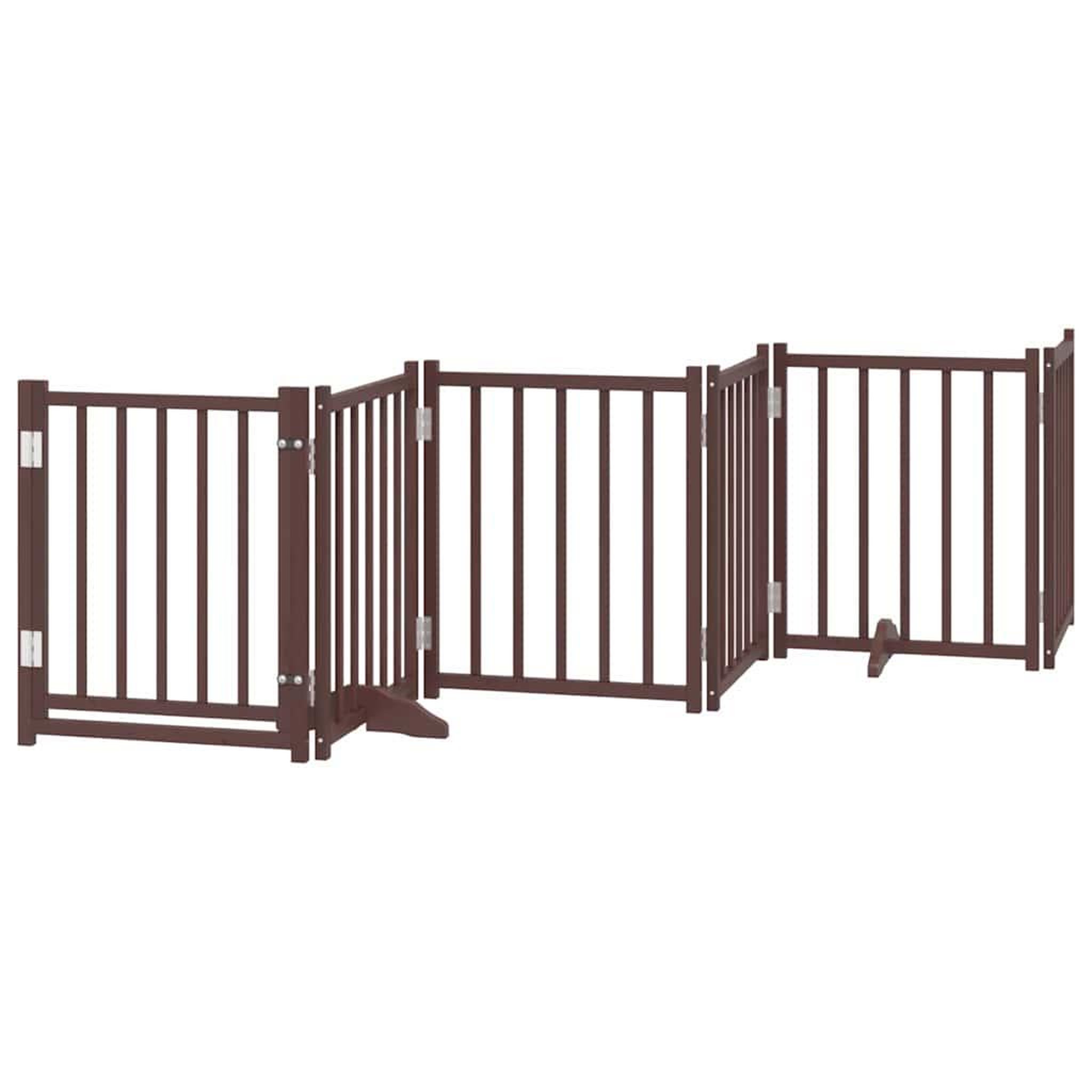 Voir la diapositive 4 : VIDAXL Barriere pour chien porte pliable 12 panneaux bois de peuplier