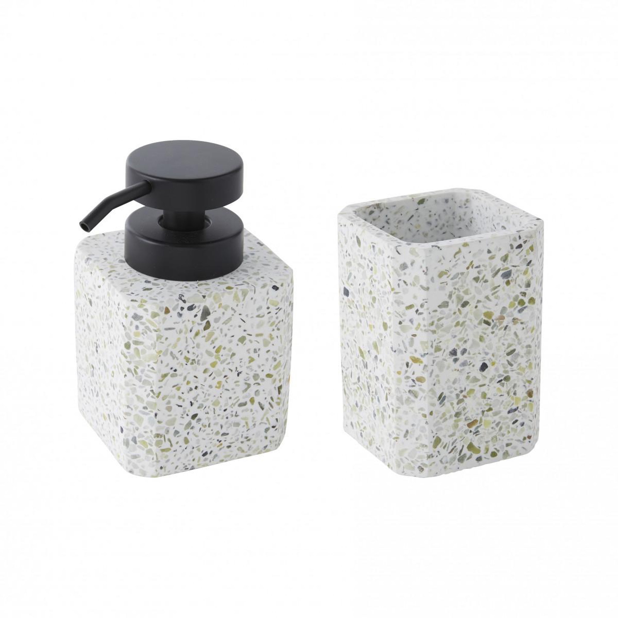 GUY LEVASSEUR Set salle de bain terrazzo 2 pièces distributeur