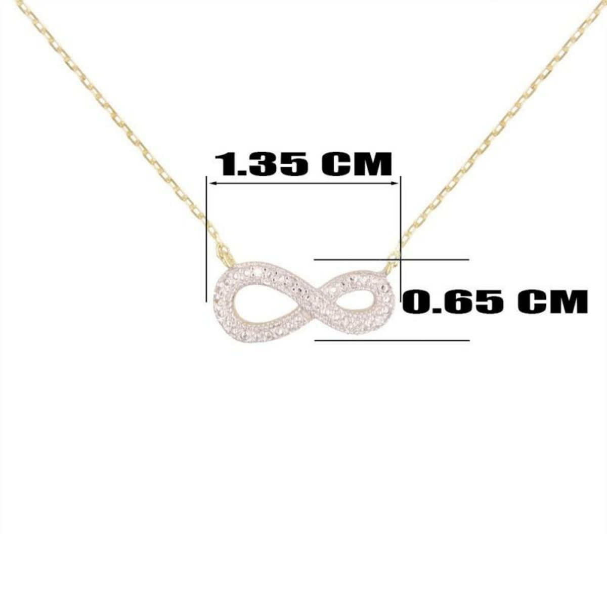 L'ATELIER D'AZUR Collier Or Jaune et Diamants - Motif Infini Infinity – Femme