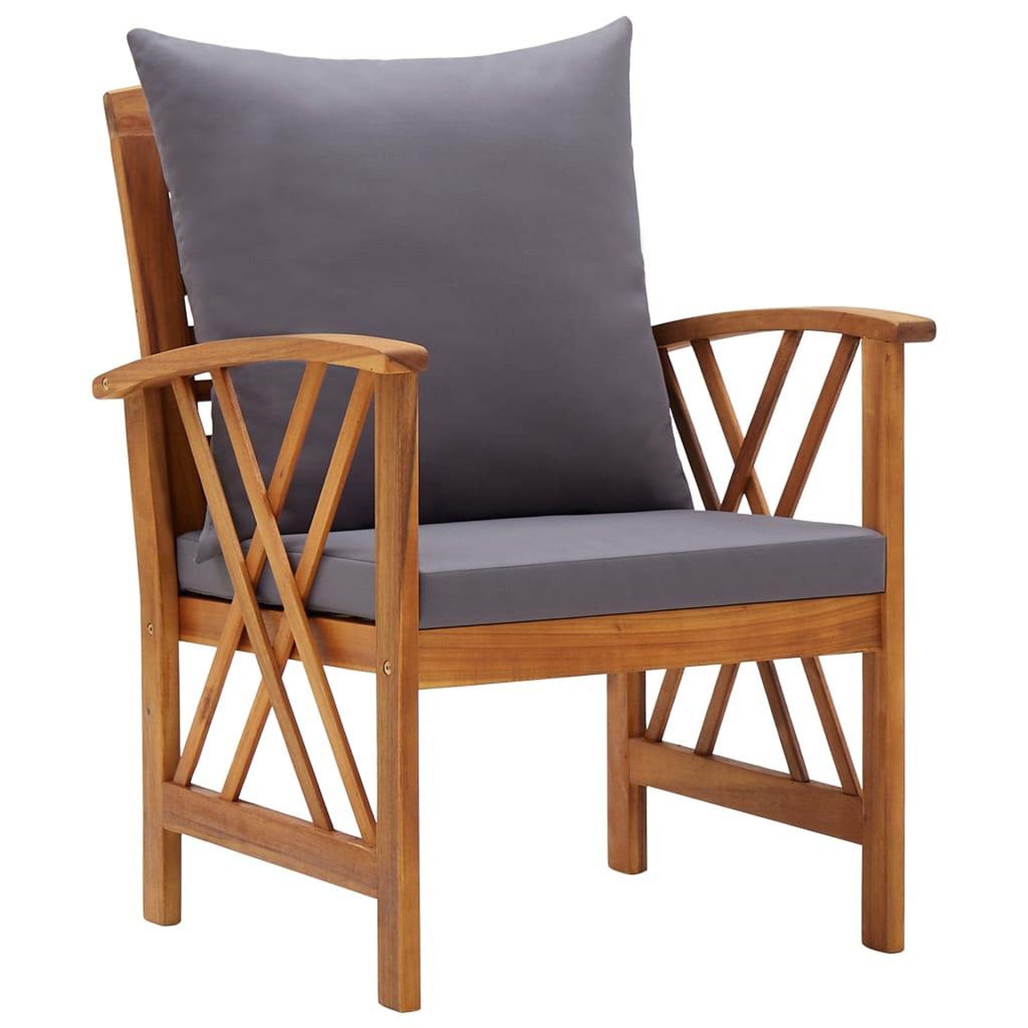 Voir la diapositive 5 : VIDAXL Salon de jardin 5 pcs avec coussins Bois d'acacia solide