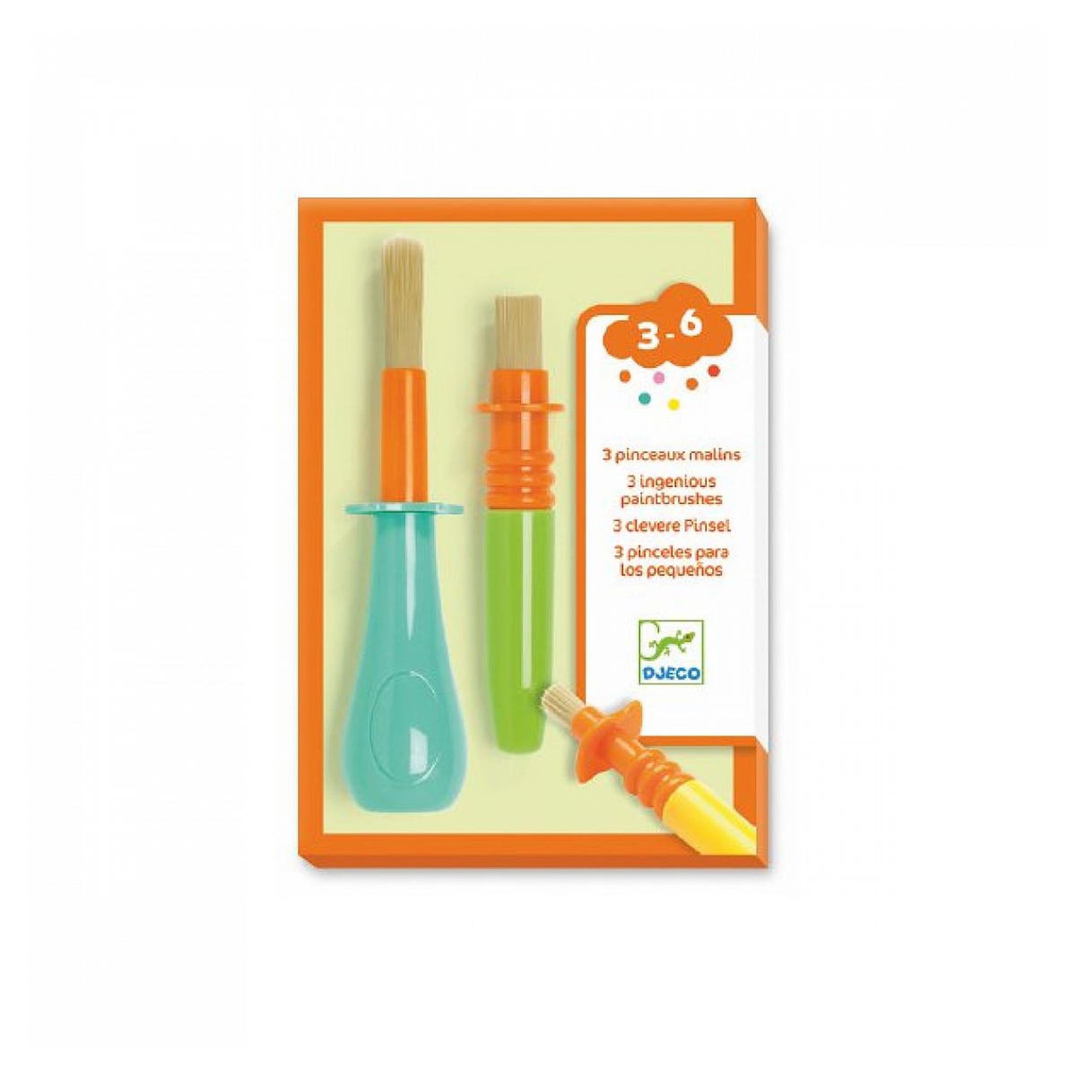 Djeco 3 pinceaux malins pour tout petits