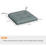Voir la diapositive 3 : OUTSUNNY Lot de 4 coussins de chaises de jardin polyester gris
