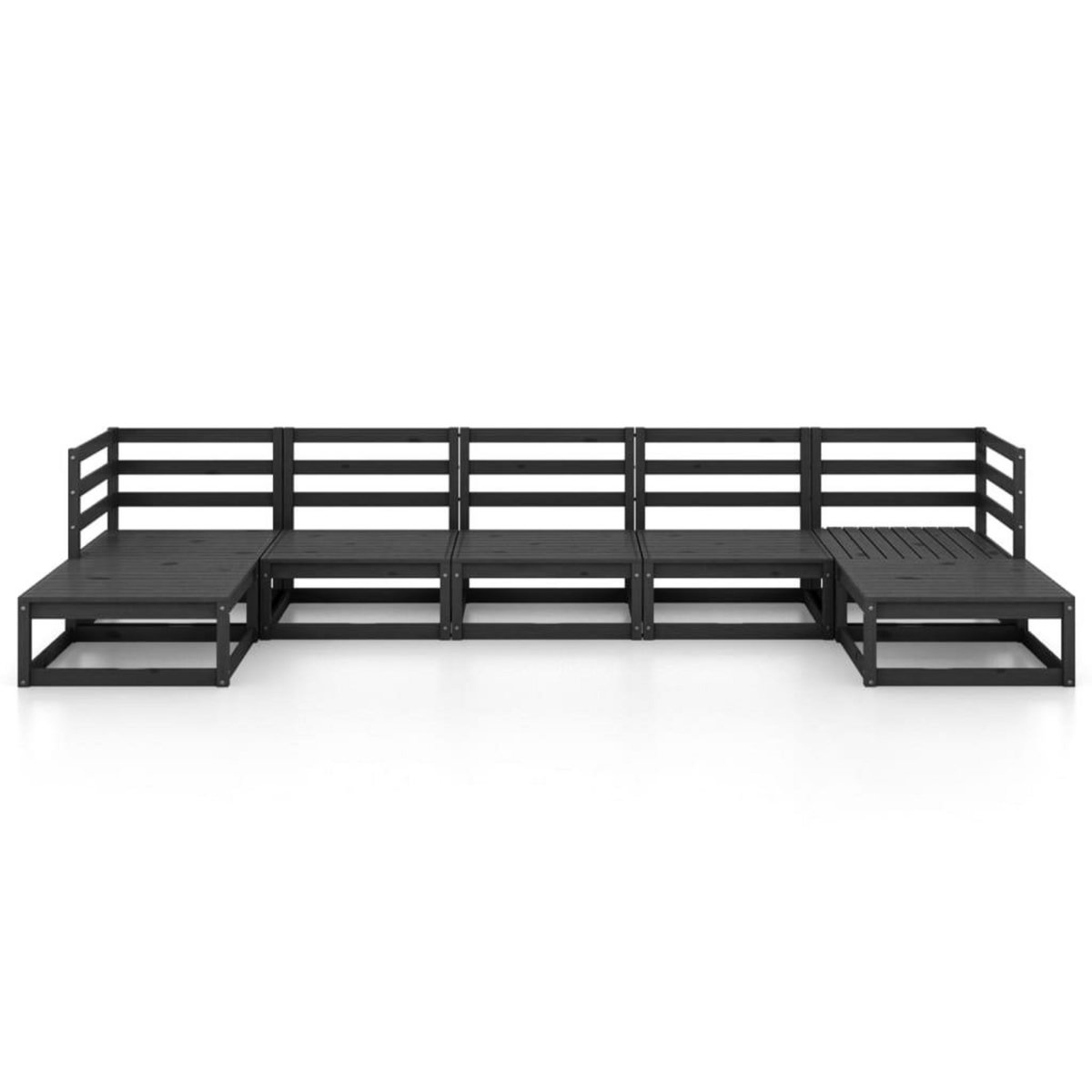 VIDAXL Salon de jardin 7 pcs bois de pin massif