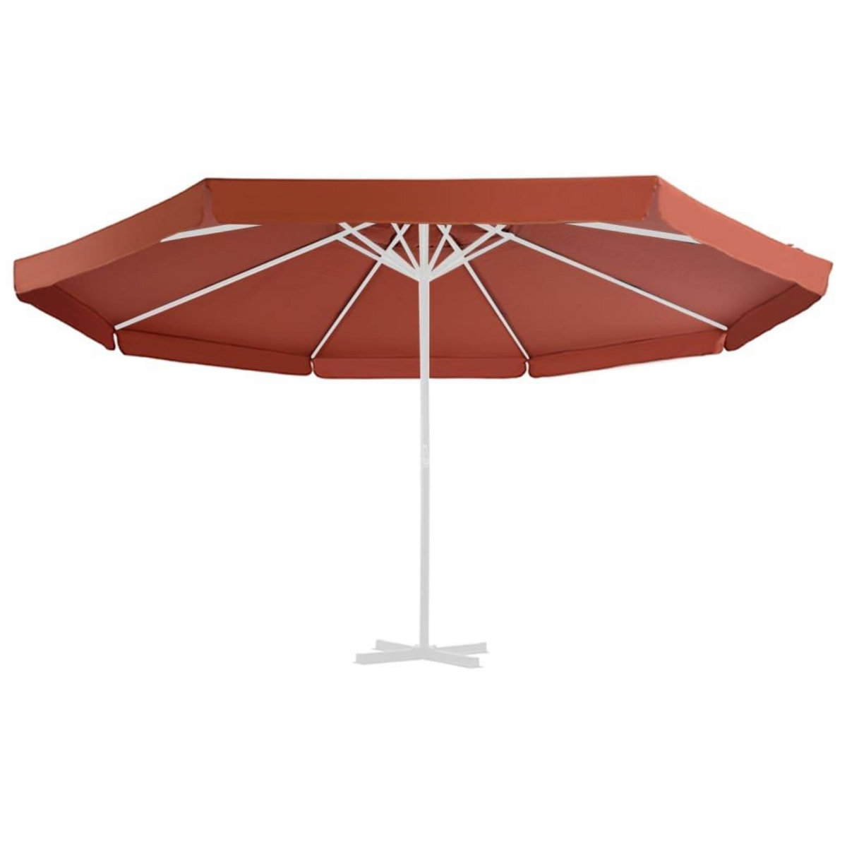 VIDAXL Tissu de remplacement de parasol d'exterieur Terre cuite 500 cm