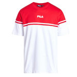 FILA T shirt Blanc/ Homme Fila Print. Coloris disponibles : Rouge
