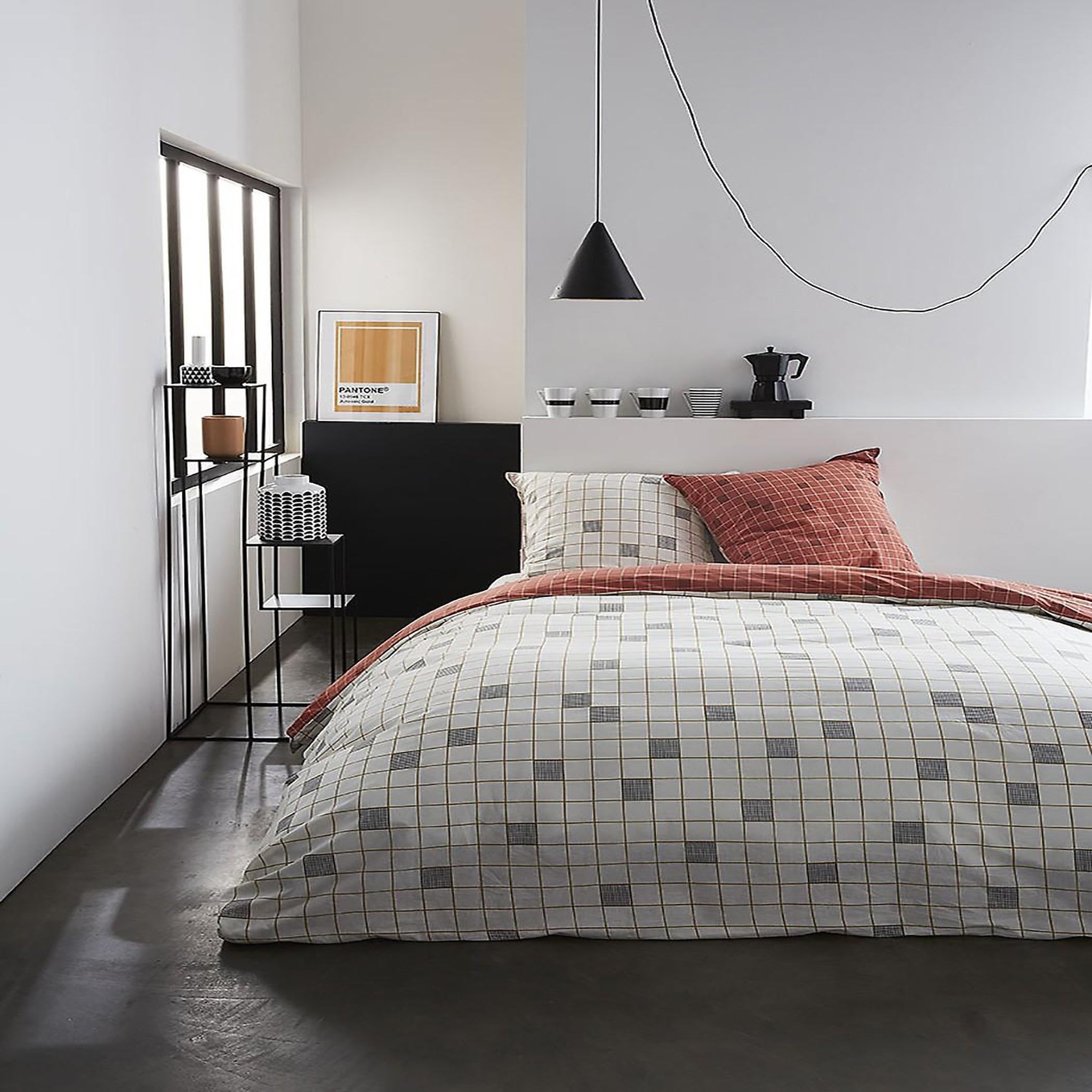 Home collection Parure housse de couette revers. 100% coton 57fils, sunshine. Coloris disponibles : Blanc