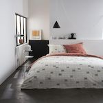 Home collection Parure housse de couette revers. 100% coton 57fils, sunshine. Coloris disponibles : Blanc