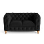 Voir la diapositive 1 : LISA DESIGN Walter - canapé 2 places chesterfield en velours - pieds bois