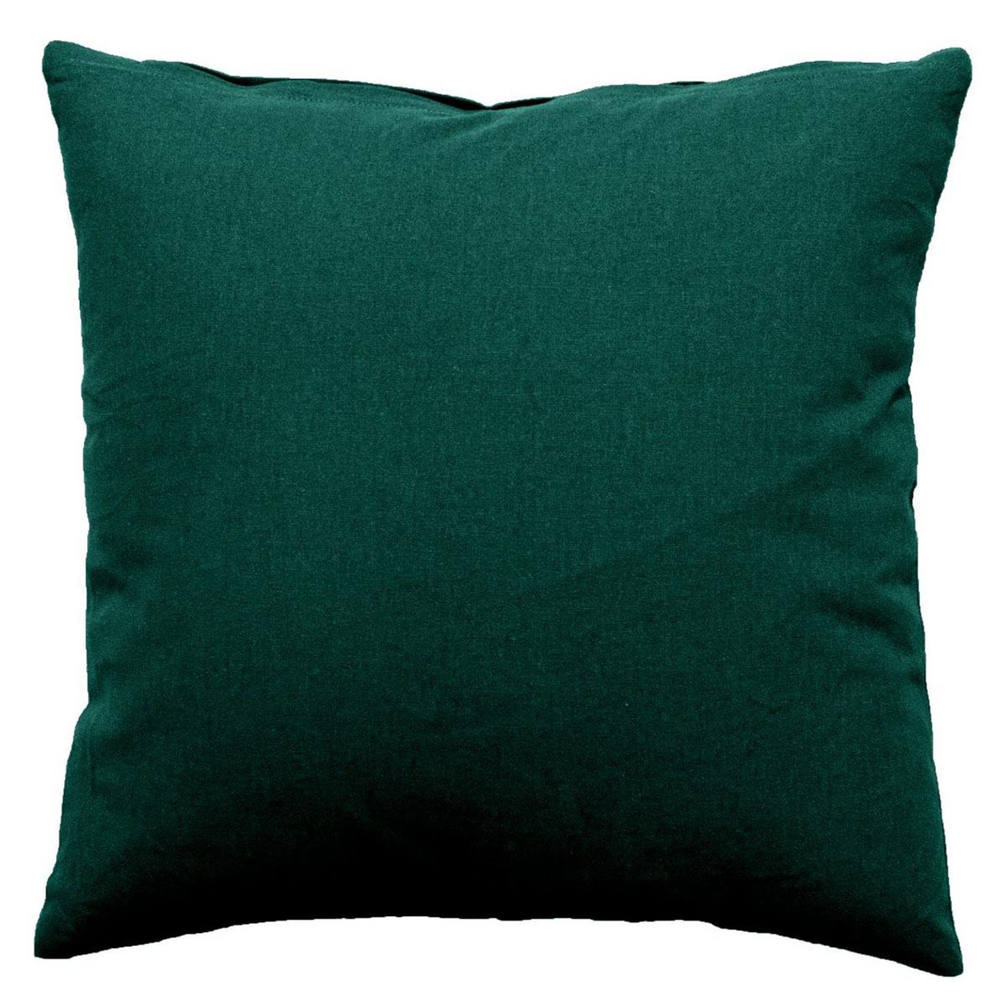 ENJOY HOME Coussin déco uni déhoussable  panama  60x60cm vert foncé