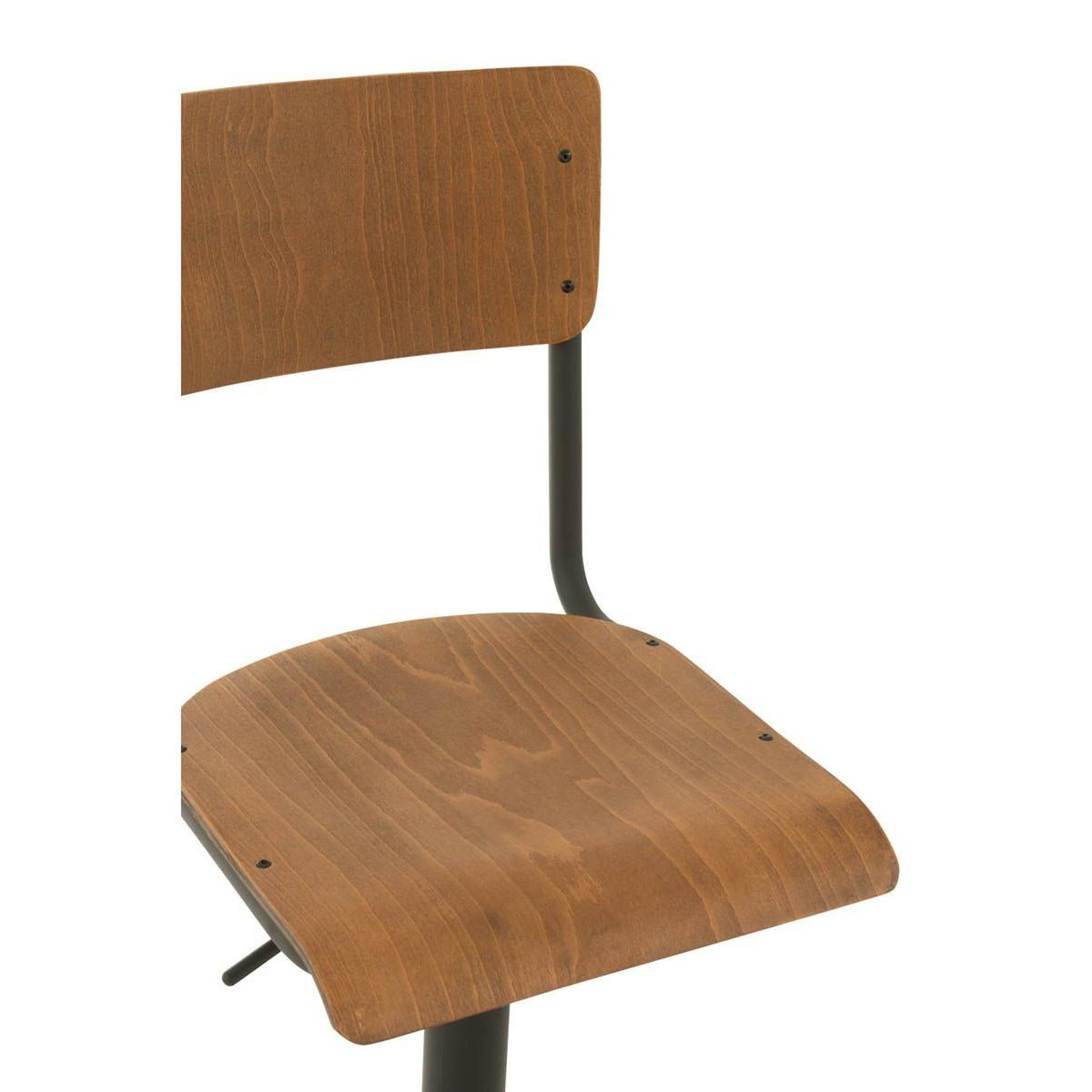 Voir la diapositive 6 : J-LINE Tabouret de bar en bois  mauricio  105cm marron
