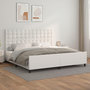Voir la diapositive 1 : VIDAXL Cadre de lit sans matelas blanc 200x200 cm similicuir