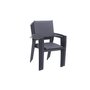 Fauteuil empilable CLARA anthracite