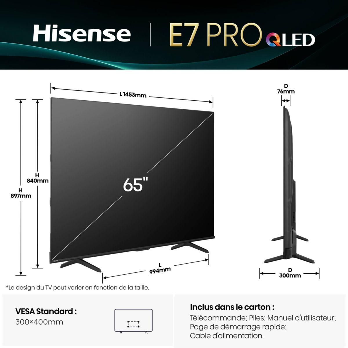 Hisense TV QLED 65E79Q PRO 2025 (164cm)