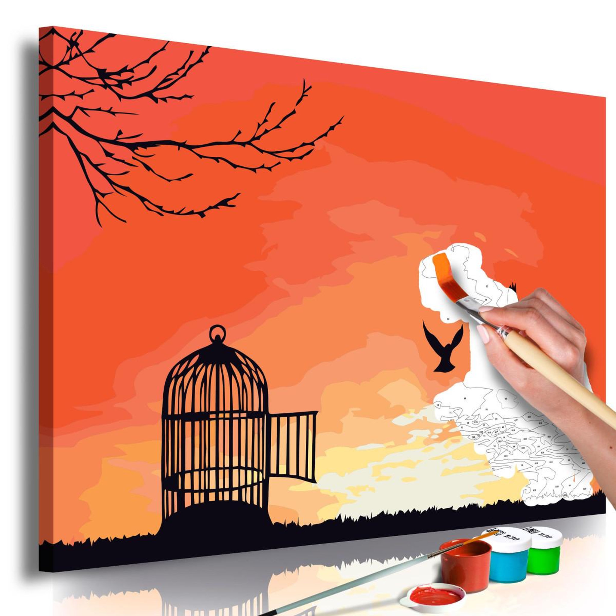 Voir la diapositive 1 : Paris Prix Tableau à peindre soi-même  open cage  40x60cm