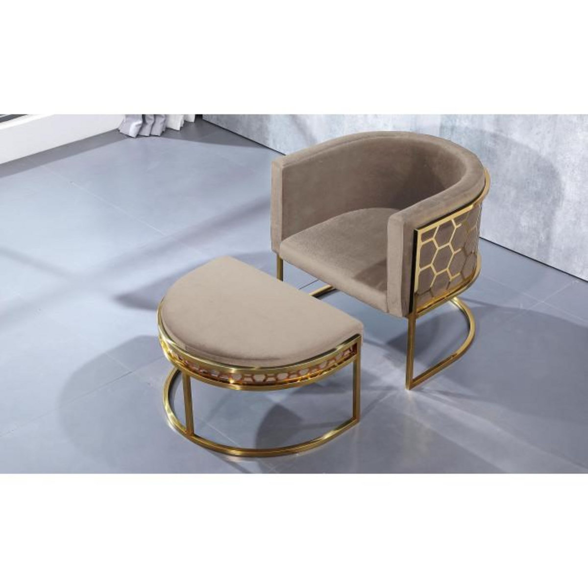 Paris Prix Fauteuil Arrondi Design  Neyho  75cm Vert