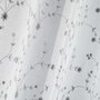 Voir la diapositive 2 : Paris Prix Paire de Voilages  Petite Fleur  60x160cm Blanc & Gris