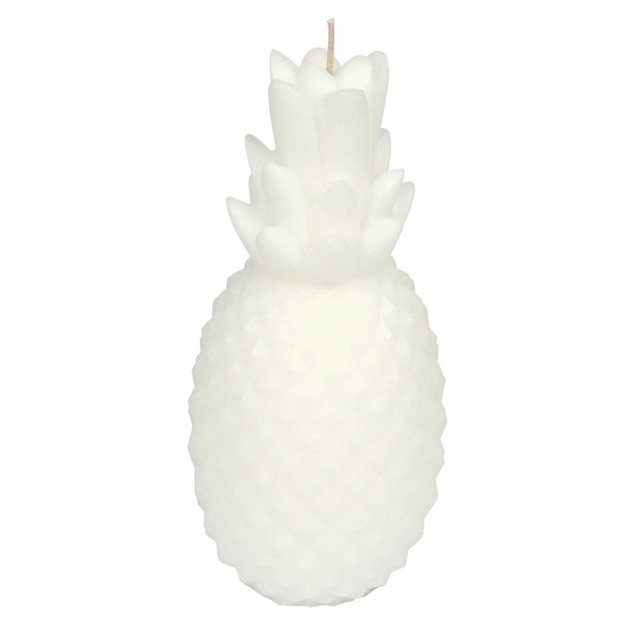 Voir la diapositive 1 : HOMEA Bougie Déco  Ananas Tropical  20cm Blanc