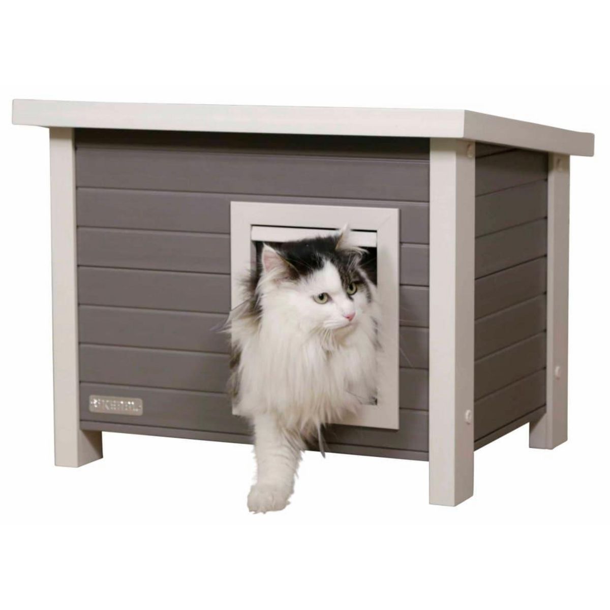 KERBL Kerbl Maison pour chats Eli 57 x 45 x 43 cm Gris et blanc