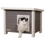 Voir la diapositive 4 : KERBL Kerbl Maison pour chats Eli 57 x 45 x 43 cm Gris et blanc