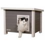 Voir la diapositive 4 : KERBL Kerbl Maison pour chats Eli 57 x 45 x 43 cm Gris et blanc