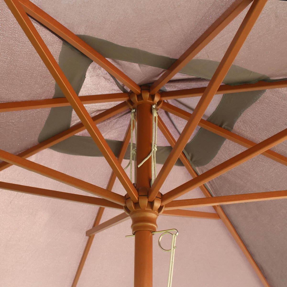 CONCEPT USINE Parasol en bois carré toile grise MATERA