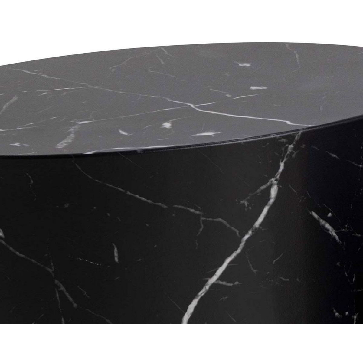 LISA DESIGN Aeryn - lot de 2 tables basses - effet marbre noir - 48 et 40 cm