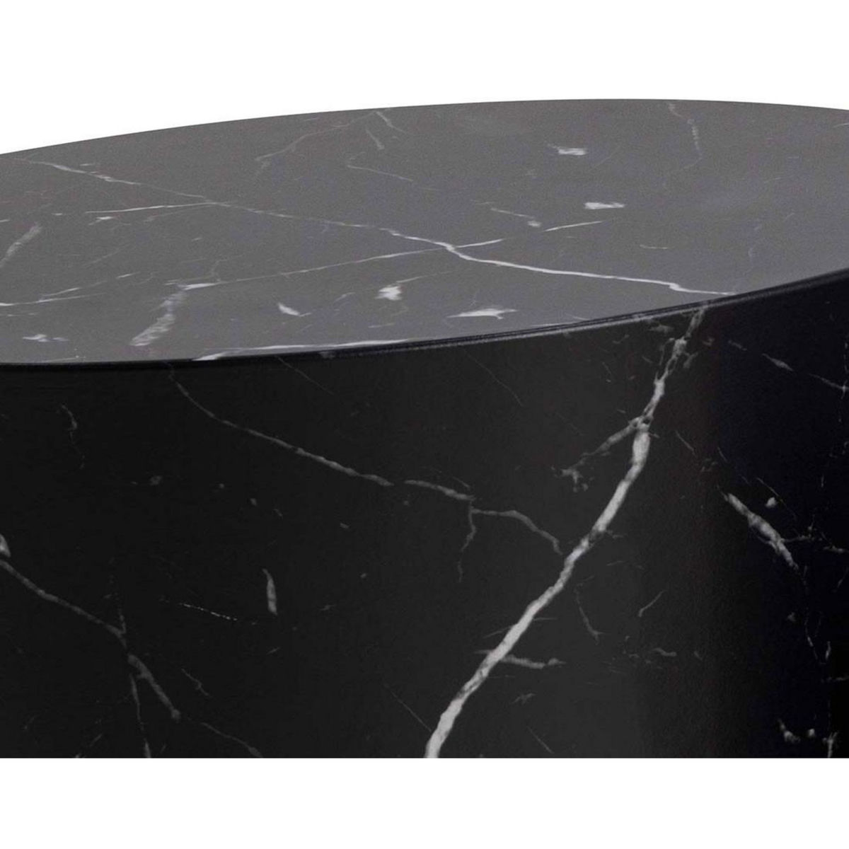 LISA DESIGN Aeryn - lot de 2 tables basses - effet marbre noir - 48 et 40 cm
