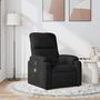Voir la diapositive 1 : VIDAXL Fauteuil inclinable de massage noir tissu microfibre