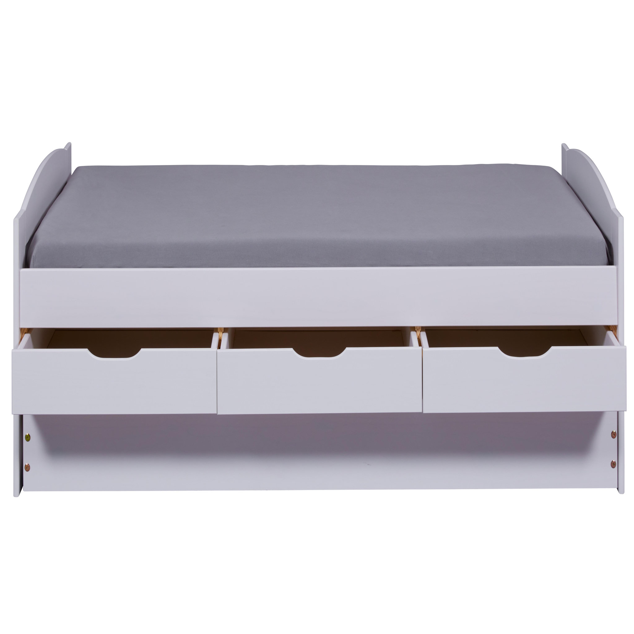 Voir la diapositive 4 : Lit gigogne 2 couchages 90x190 cm + 3 tiroirs ULLI