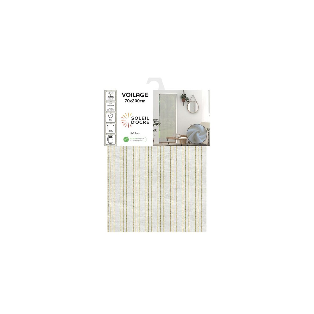 SOLEIL D'OCRE Voilage porte-fenêtre BELLA, par Soleil d'ocre