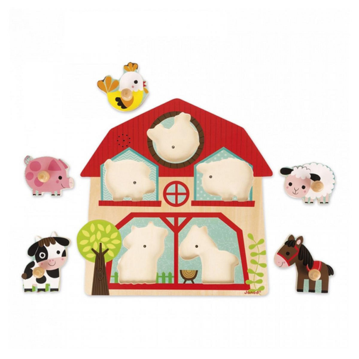 Juratoys-Janod JANOD Puzzle Musical Les Copains de la Ferme