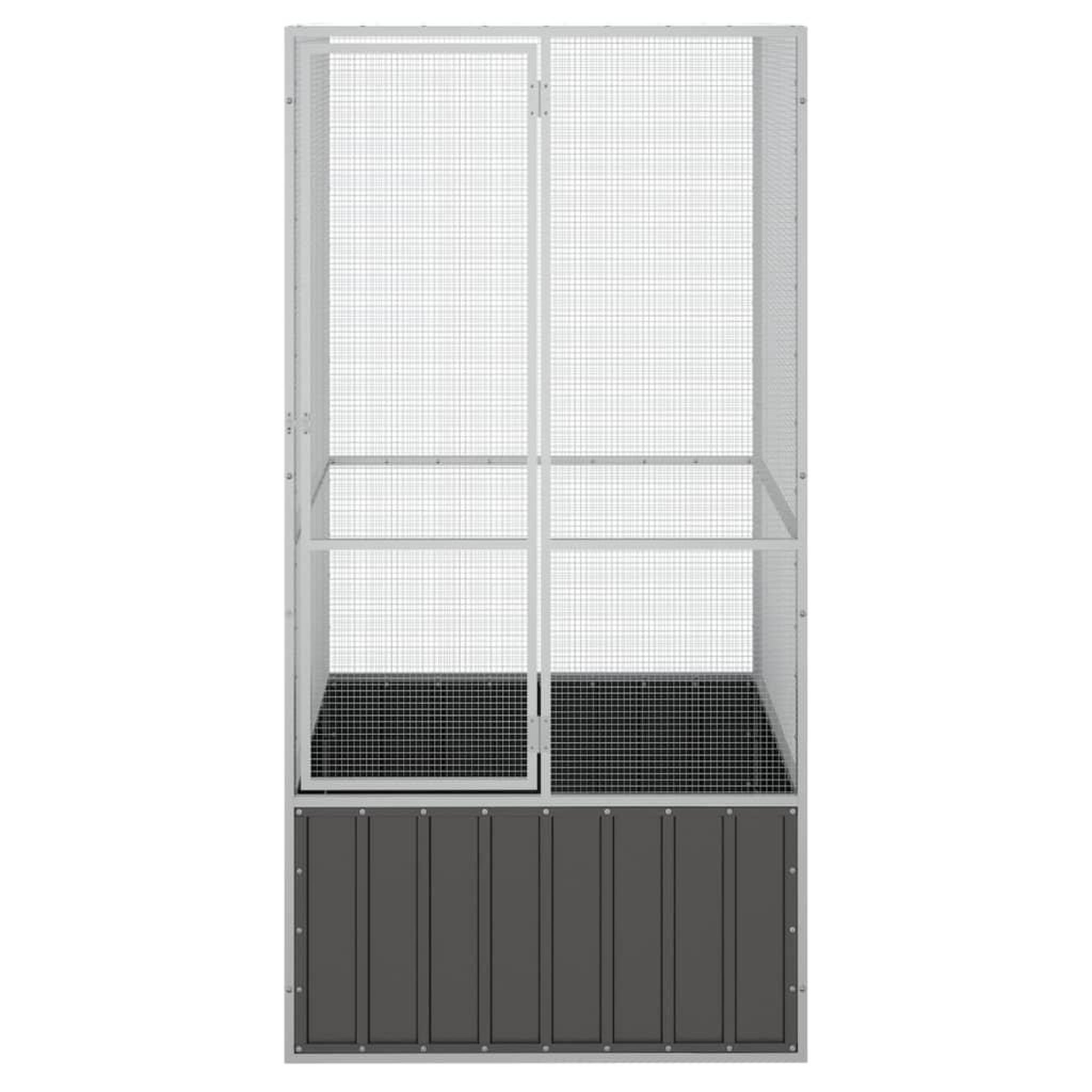 Voir la diapositive 3 : VIDAXL Cage a oiseaux Anthracite 111x107x211,5 cm Acier galvanise