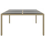 Voir la diapositive 3 : VIDAXL Table de jardin 200x150x75 cm Verre trempe/resine tressee Beige