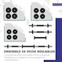 Voir la diapositive 5 : HOMCOM Haltères 2 en 1 réglables - haltères libres 20 Kg - barres incluses - entraînement musculaire & haltérophilie - noir vert