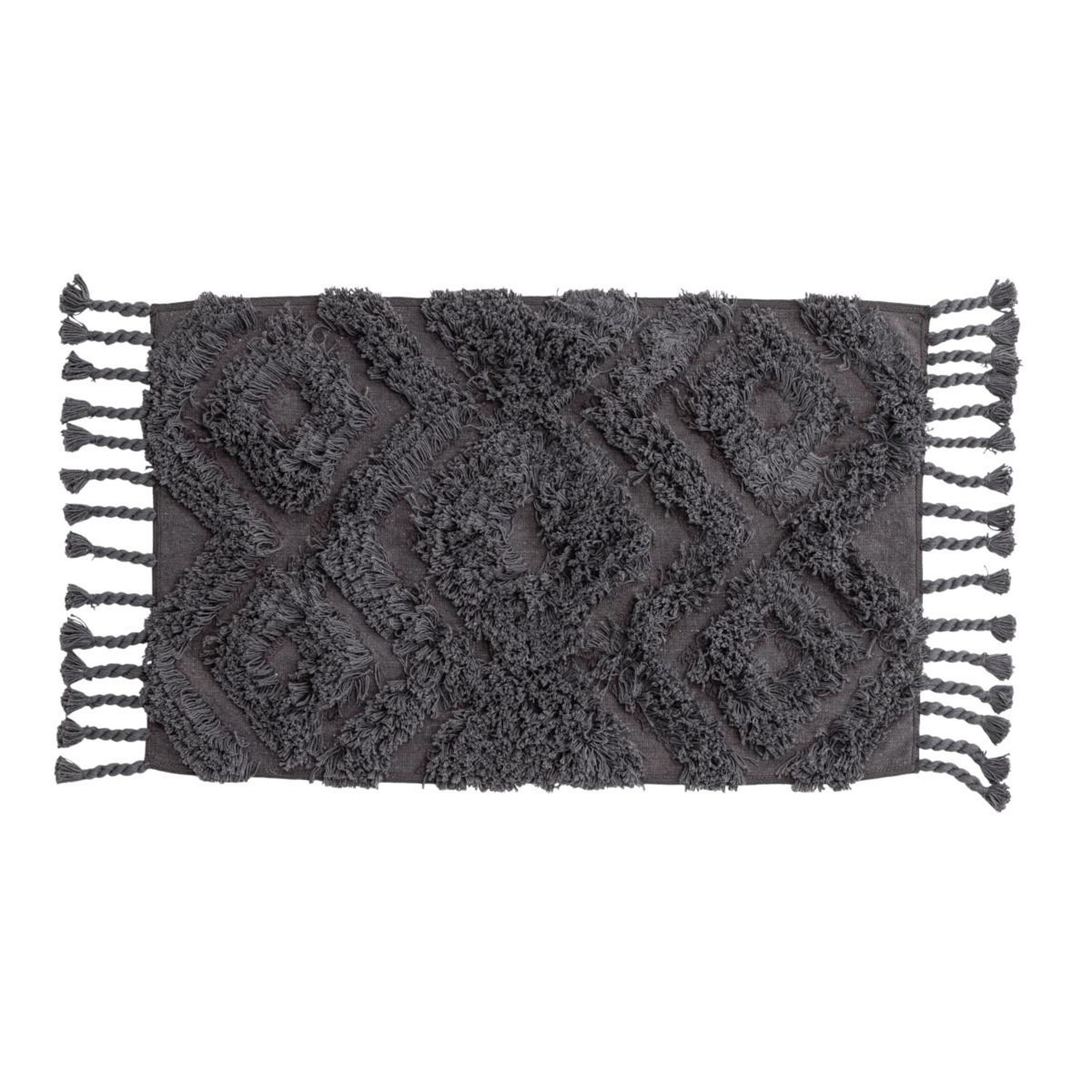 Paris Prix Tapis de salle de bain  hilma  50x80cm gris foncé