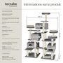 Voir la diapositive 6 : tectake Arbre à chat 214 cm avec griffoir et plateforme d'escalade gris