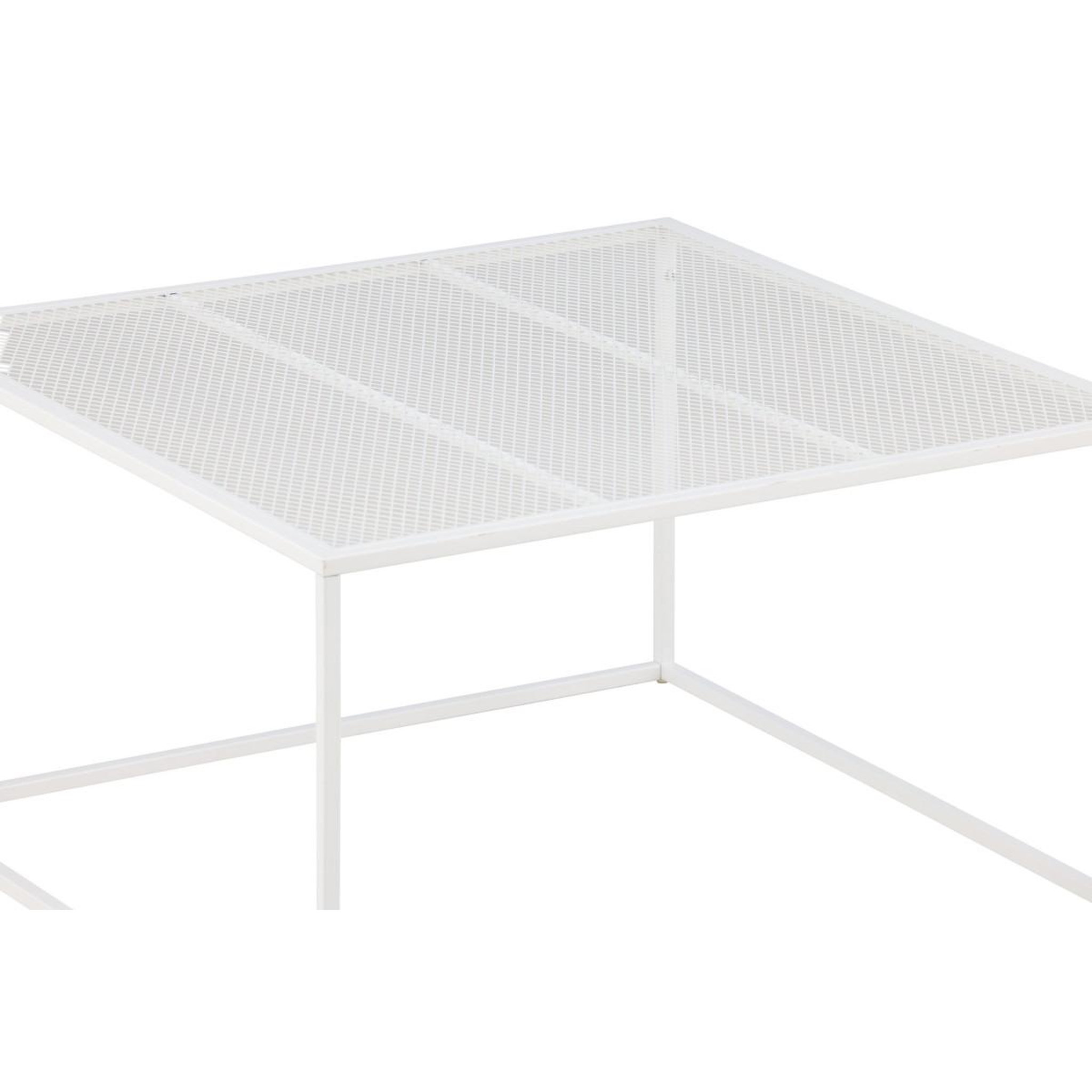 Voir la diapositive 4 : Paris Prix Table basse en métal  netz  80cm blanc