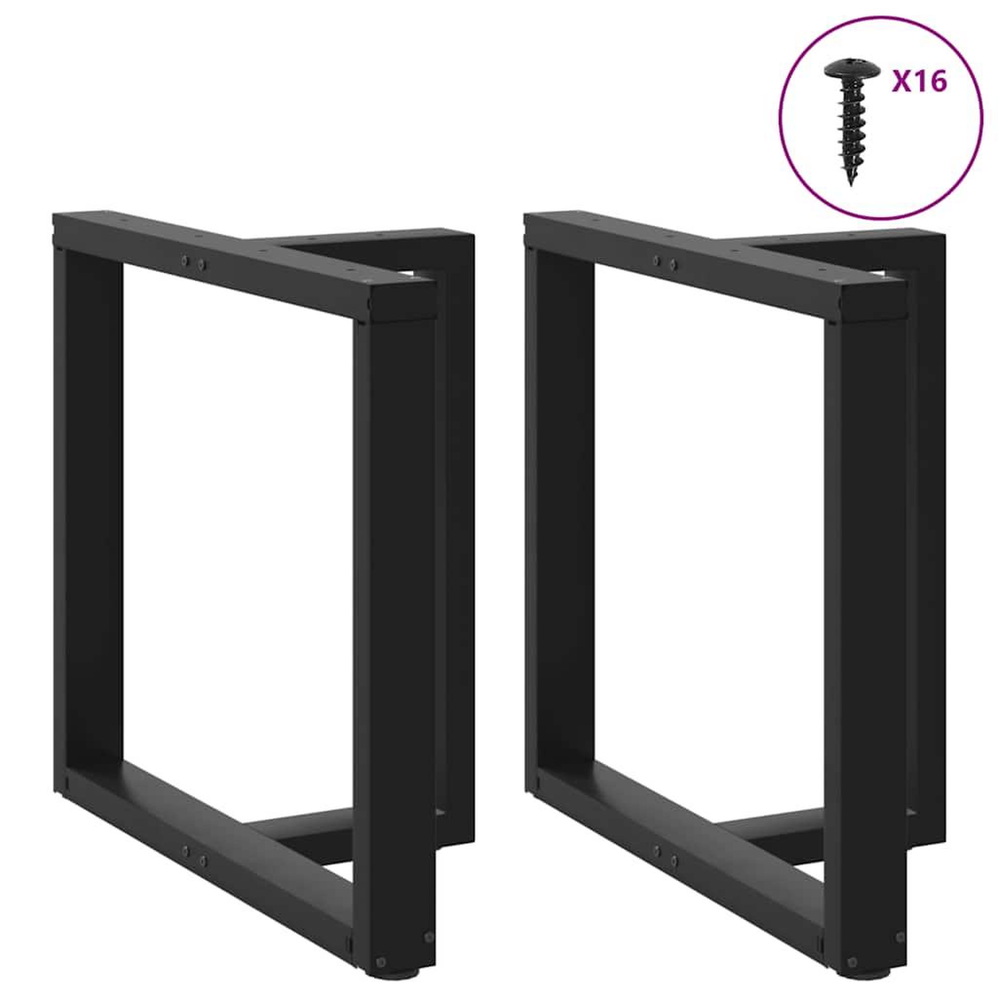 Voir la diapositive 4 : VIDAXL Pieds de table a manger forme de T 2 pcs noir 70x35x(72-73) cm