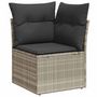 Voir la diapositive 4 : VIDAXL Salon de jardin avec coussins 7 pcs gris clair resine tressee