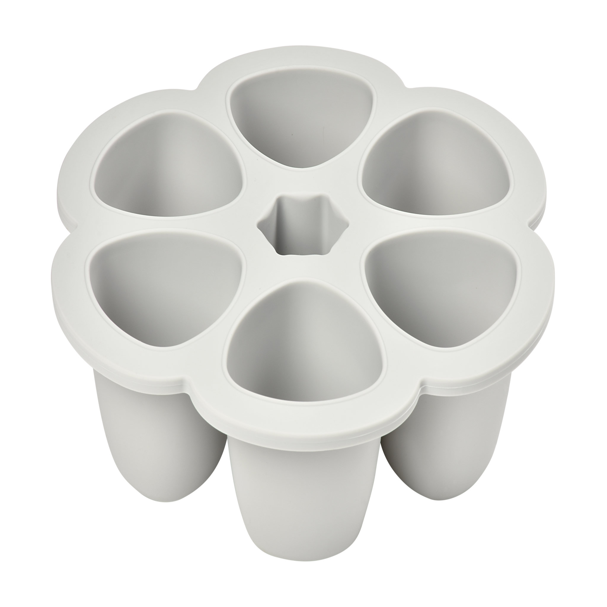 Voir la diapositive 2 : BEABA Moules de congélation en silicone - 6 x 150 ml gris