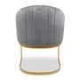 Voir la diapositive 4 : Paris Prix Fauteuil en Tissu Design  Everest  71cm Gris