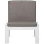 Voir la diapositive 2 : VIDAXL Chaise de salon de jardin avec coussin Plastique Blanc