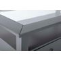 Voir la diapositive 3 : Table basse rectangulaire en bois massif 2 tiroirs plateau verre L115cm CASSIS