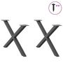 Voir la diapositive 3 : VIDAXL Pieds de table basse forme de X 2 pcs anthracite 70x(42-43) cm
