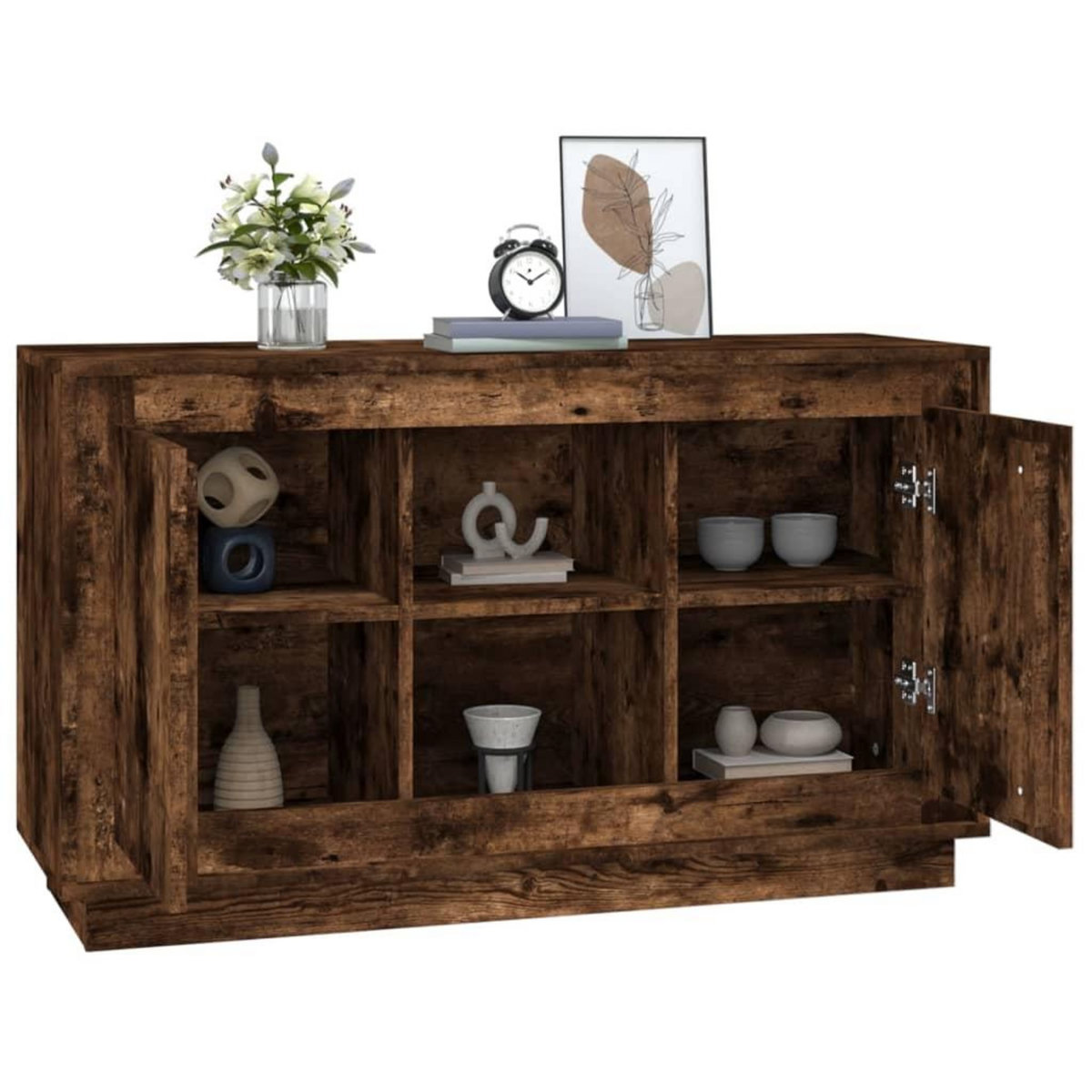 VIDAXL Buffet chene fume 102x35x60 cm bois d'ingenierie
