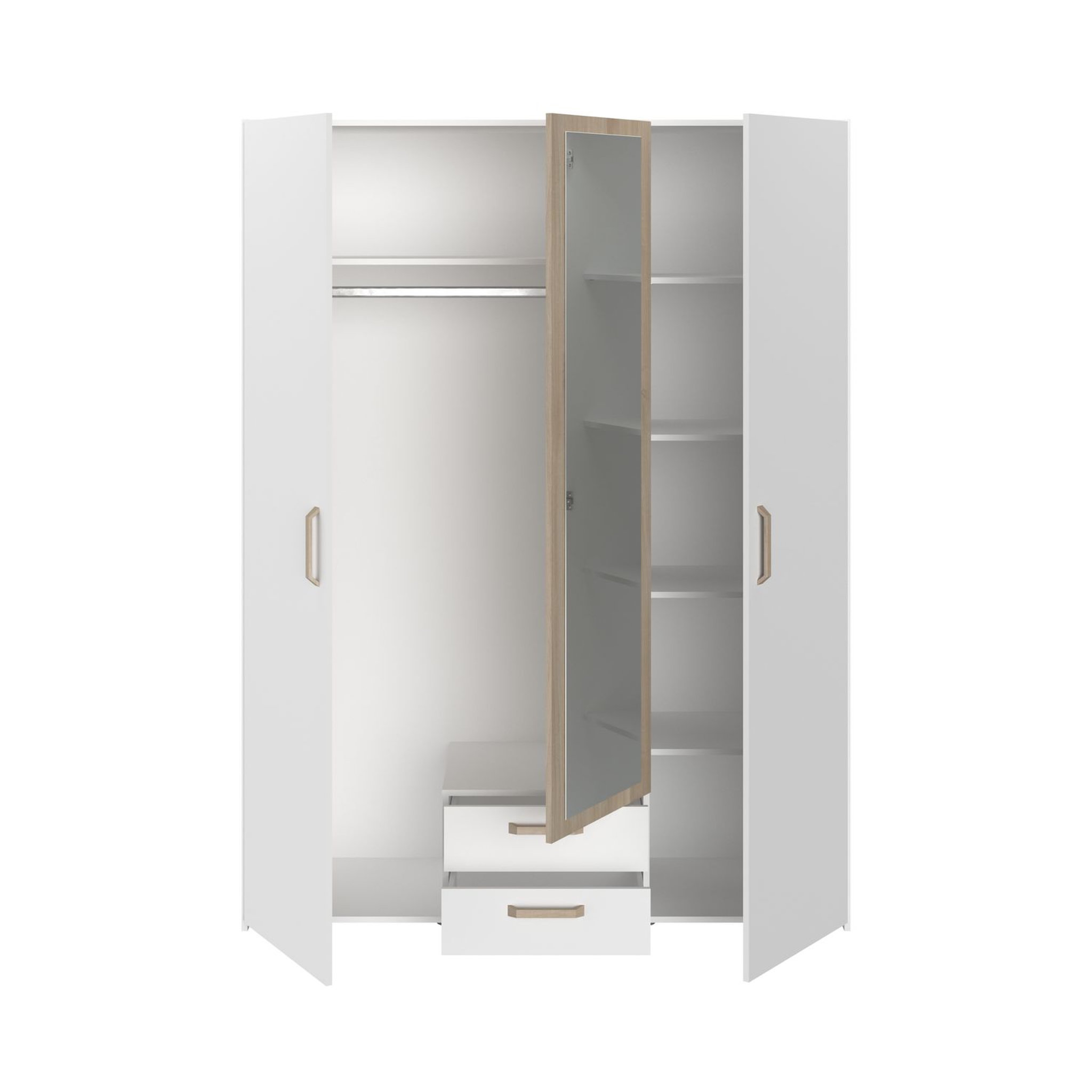 Voir la diapositive 8 : Armoire 3 portes 1 miroir 2 tiroirs SANDRINE