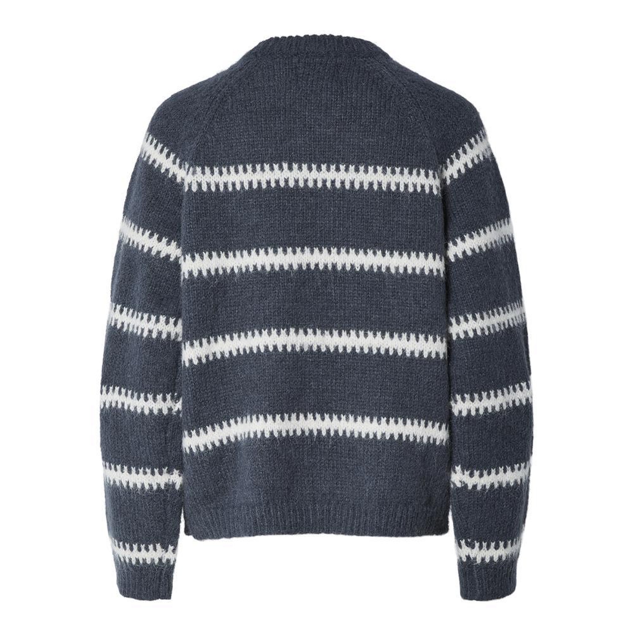 Voir la diapositive 2 : Pieces Pull Gris/Blanc Femme Pieces Sonja