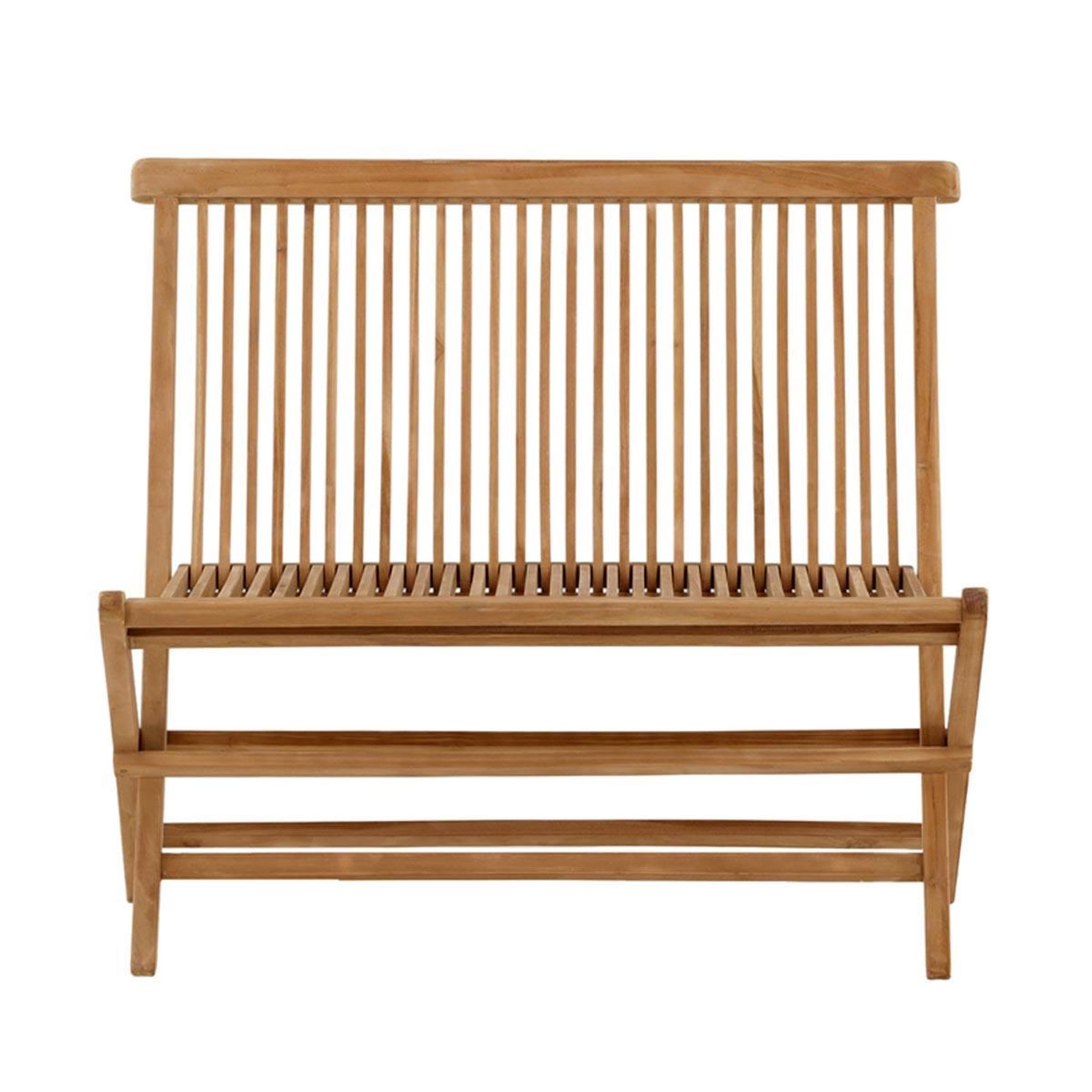 Voir la diapositive 2 : Paris Prix Banc de jardin pliable en teck  ghana  100cm naturel