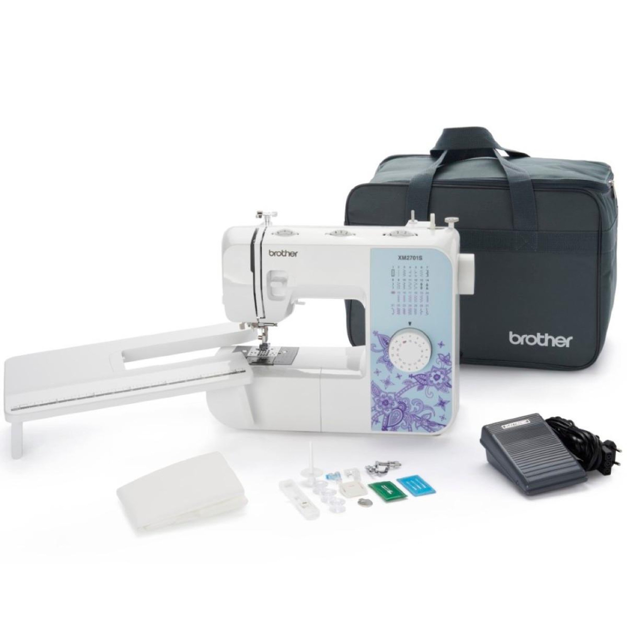 Voir la diapositive 2 : Brother Brother xm2701s machine à coudre avec table d'extension et sac
