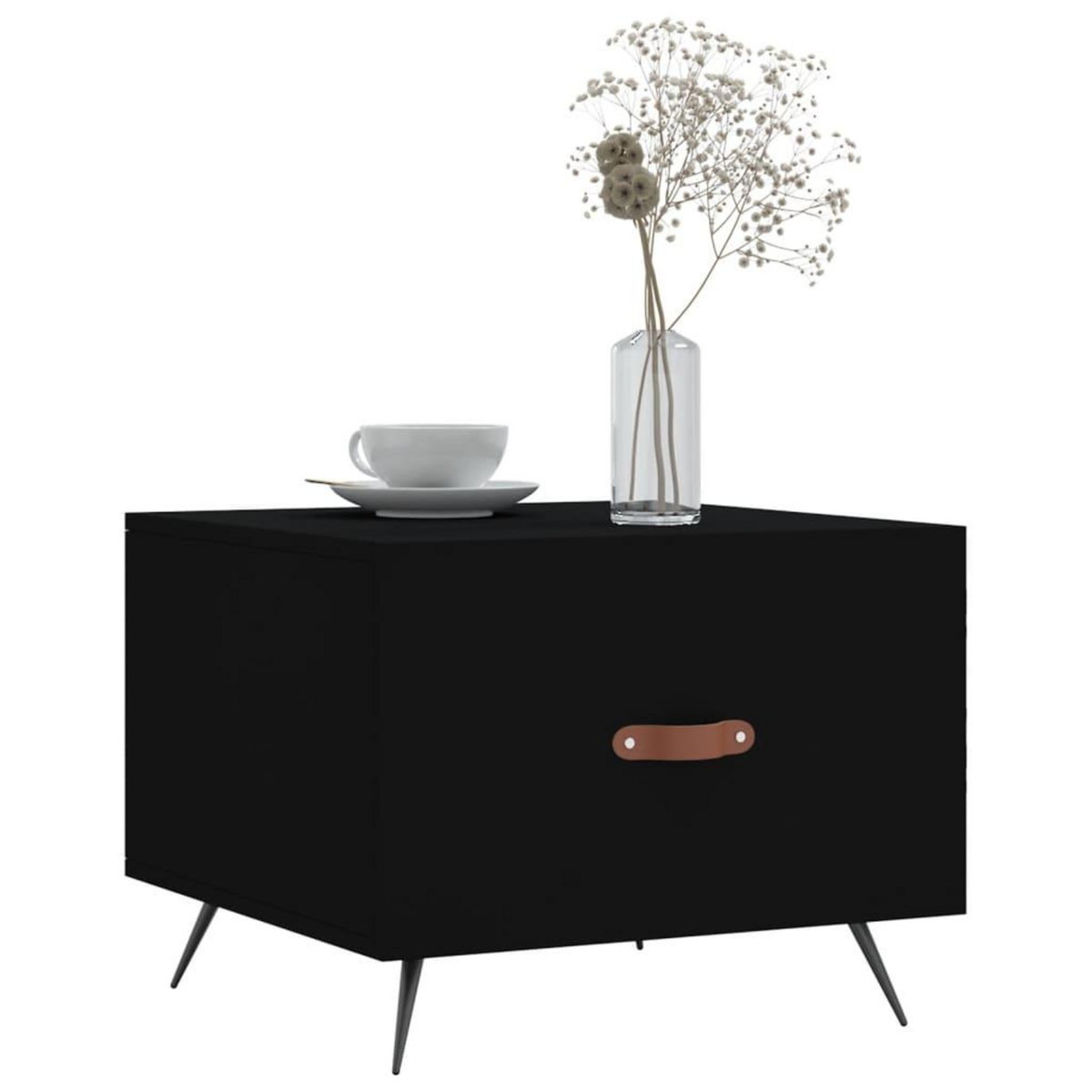 VIDAXL Table basse Noir 50x50x40 cm Bois d'ingenierie